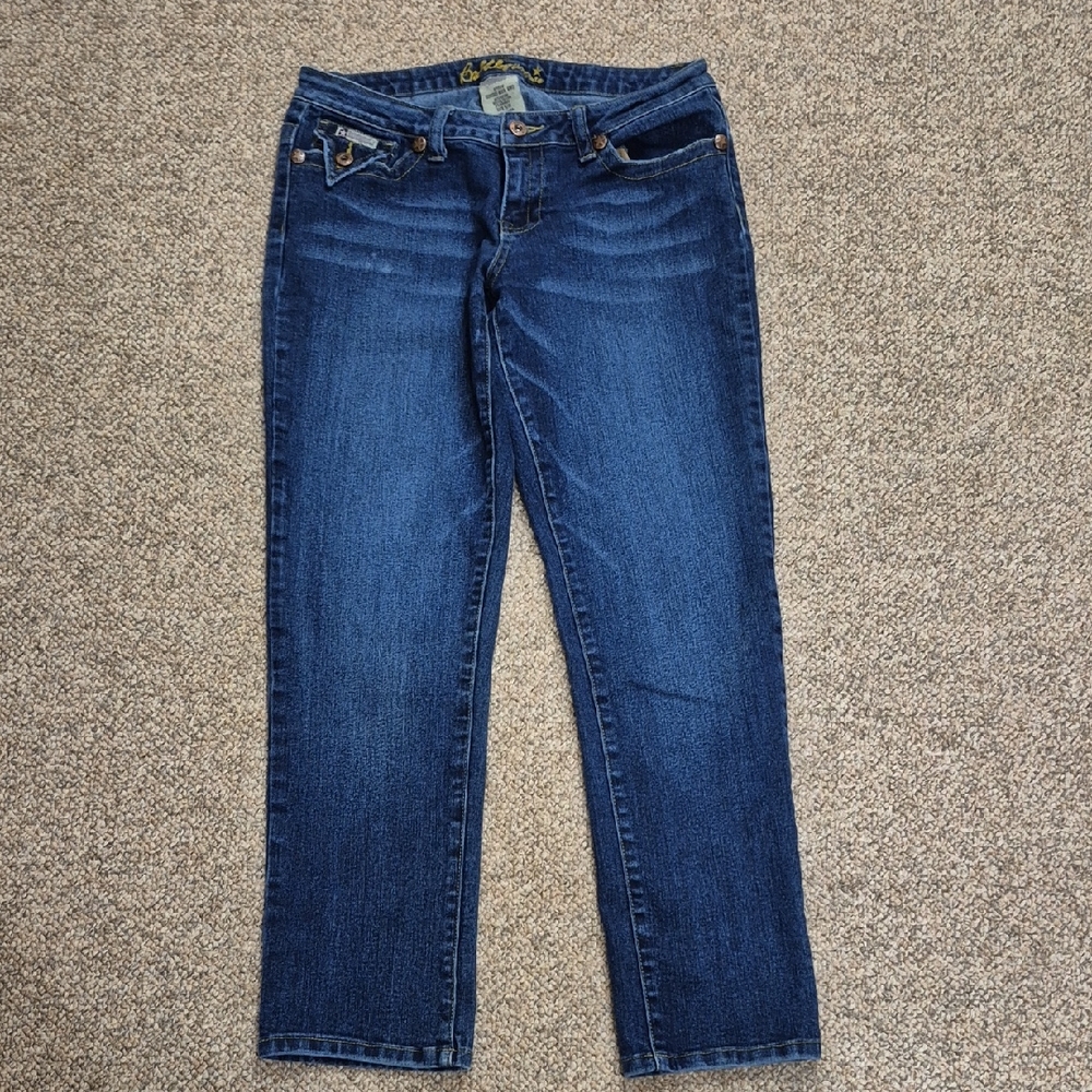 Bubblegum American Flavour Dark Blue Mid Rise Straight Leg Jeans Y2K